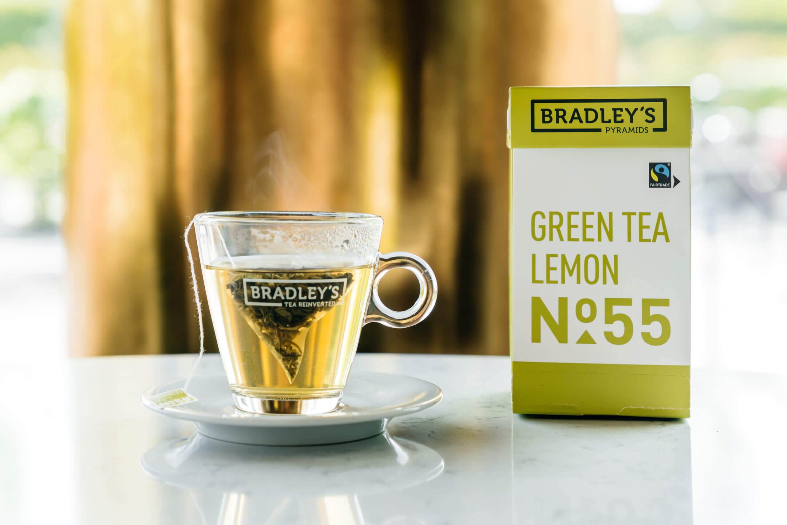 sfeerfoto: Bradley's Pyramids Green tea lemon